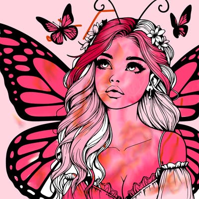 butterfly fairy realistic girl