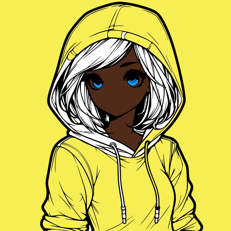 realistic girl with hoodie