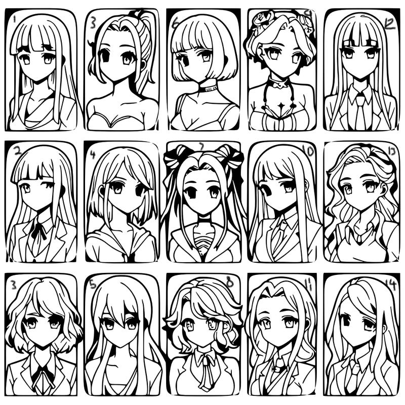 girls that look diffrent anime