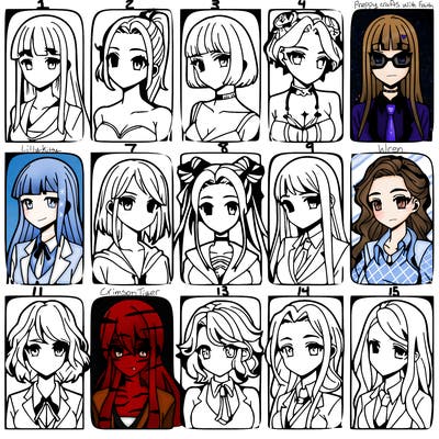 girls that look diffrent anime