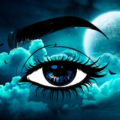 eye closed realistic