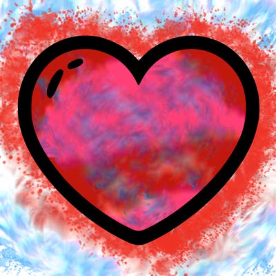 a blank heart