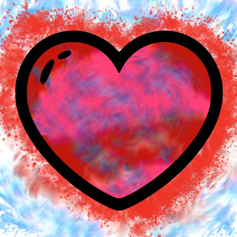 a blank heart
