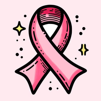 ribbon symbol of national breast cancer awareness month