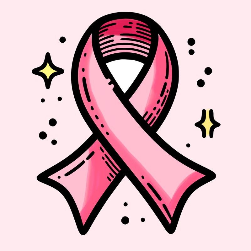 ribbon symbol of national breast cancer awareness month