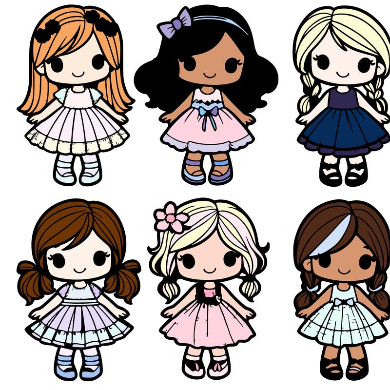 4 girls both wearing dresses