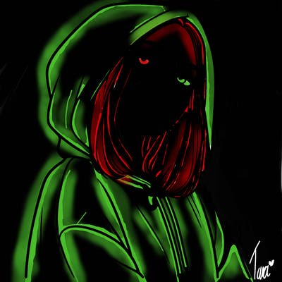 a realistic girl in a hoodie