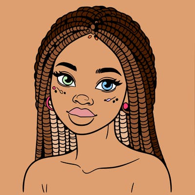 african woman with fulani braids