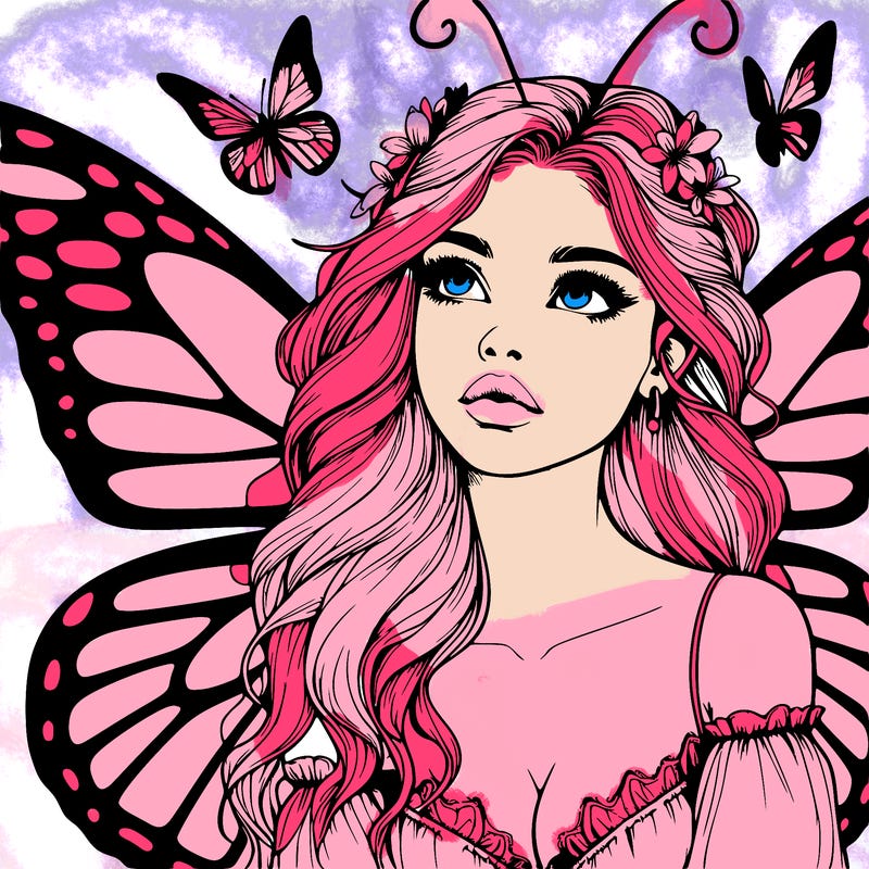 butterfly fairy realistic girl
