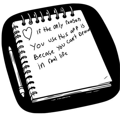 a blank sketch pad