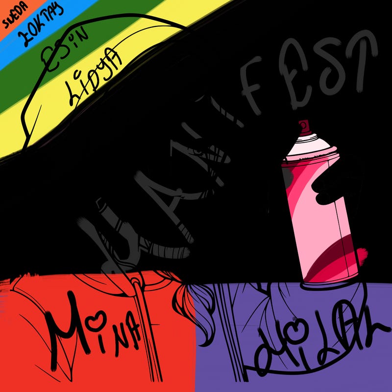 a realistic girl, spray painting