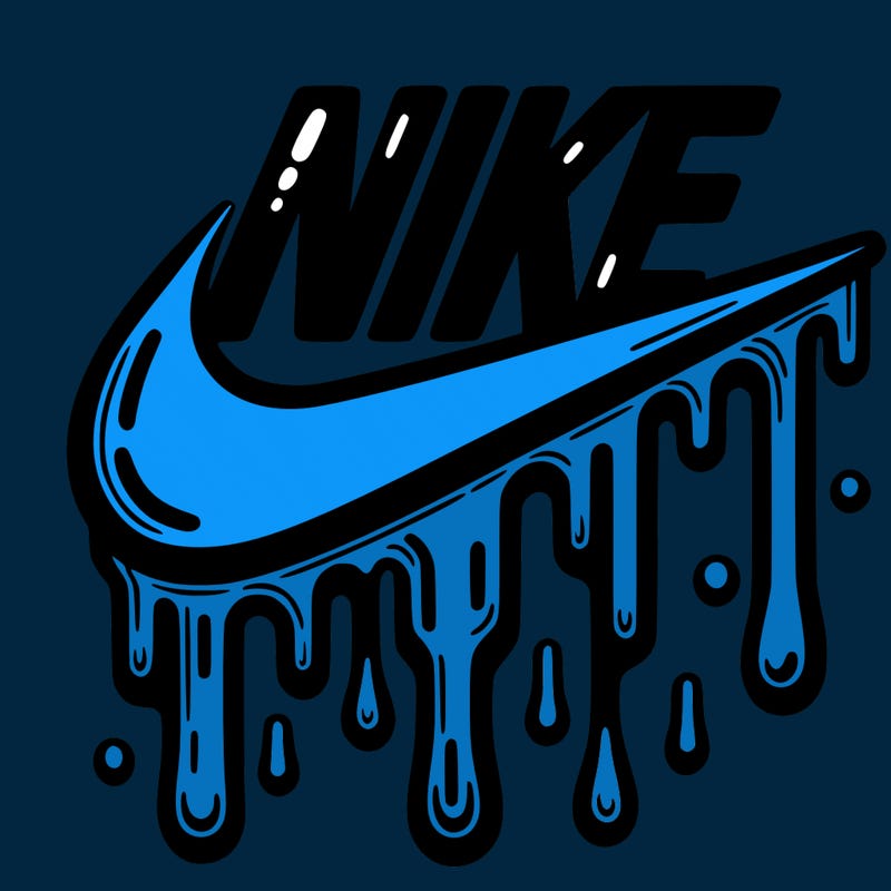 dripping nike logo