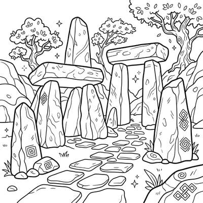 Uncover the mysteries of ancient history with this captivating Megalithic Temples coloring page designed just for kids. Let your imagination soar as you bring these monumental stone structures to life with vibrant colors.