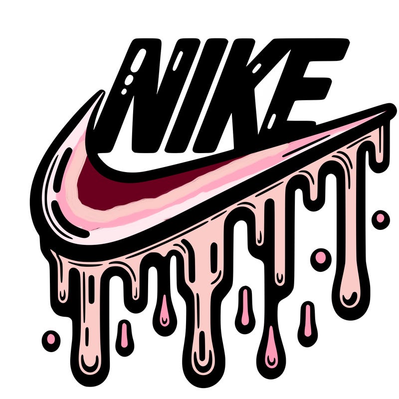 dripping nike logo