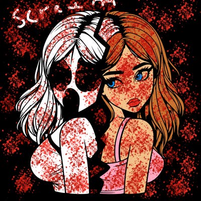 realistic girl split