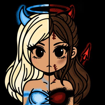 half angel half devil girls