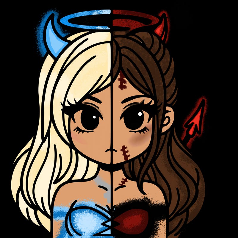 half angel half devil girls