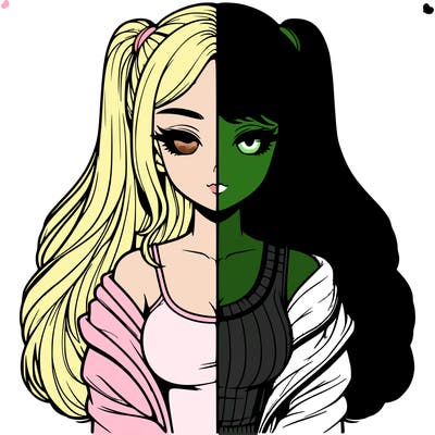 realistic girl split