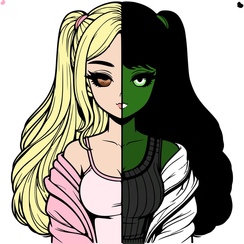 realistic girl split