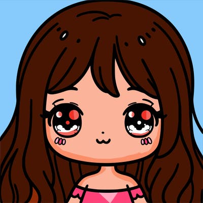 pretty girl with long hair