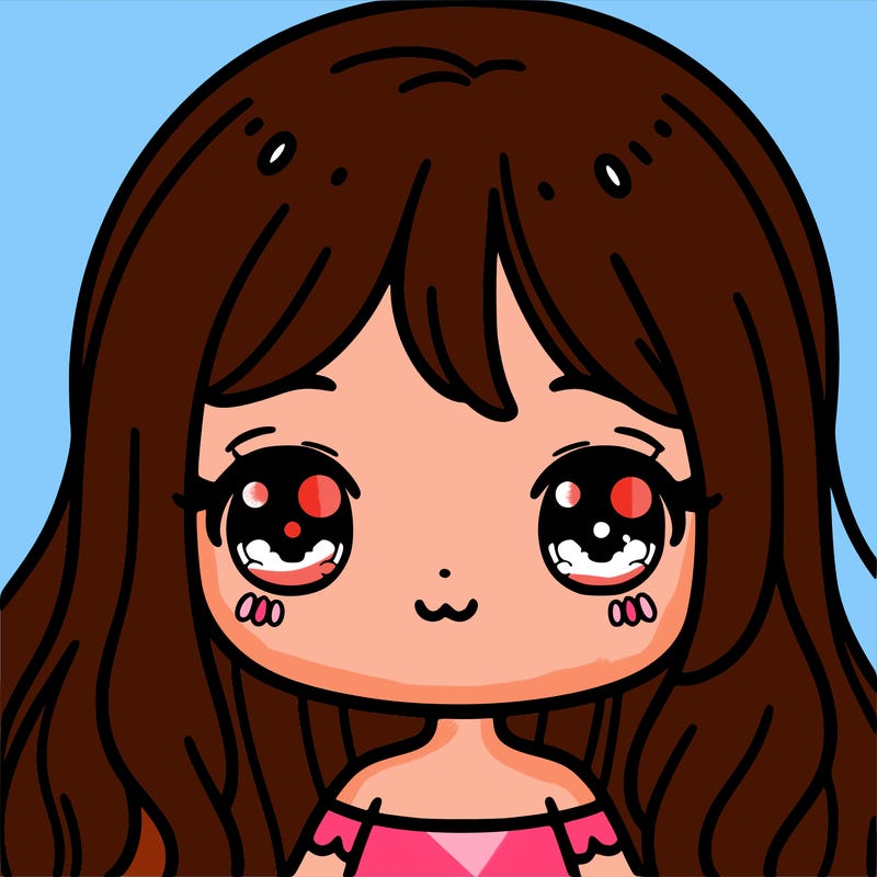 pretty girl with long hair