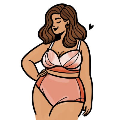 plus size woman bathing suit