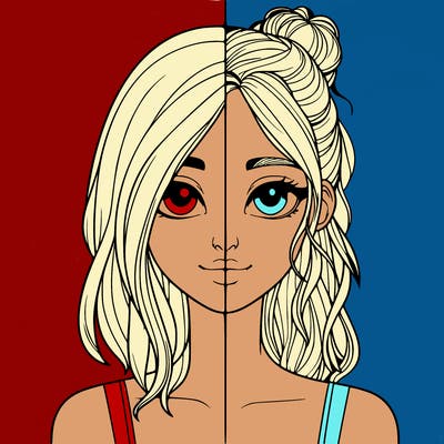 realistic girl split
