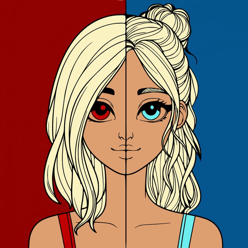 realistic girl split