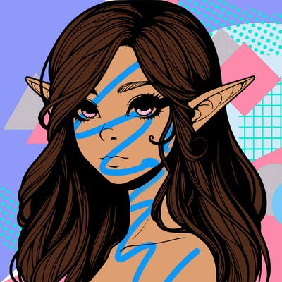 elf girl realistic dark fantasy