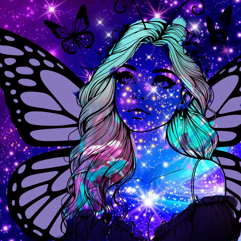 butterfly fairy realistic girl