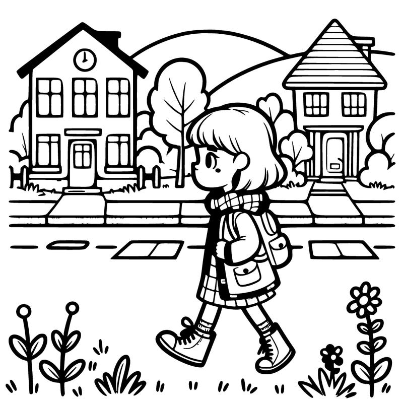girl walking home
