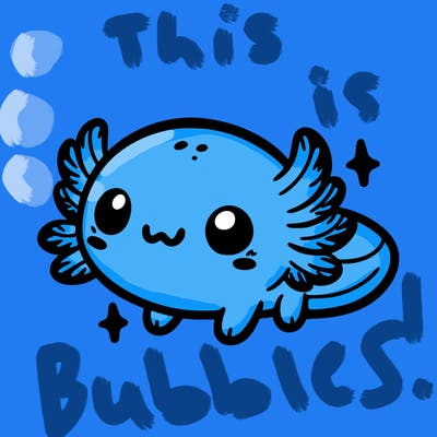 cute easy baby axolotl