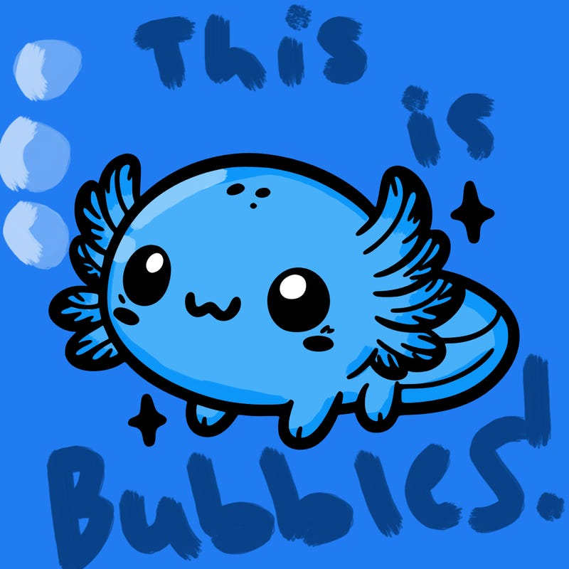 cute easy baby axolotl