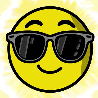emoji with sunglasses