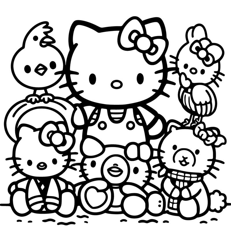 hello kitty and friends