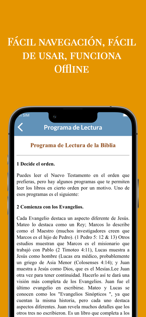 La Biblia Católica en Español - Aplicación Biblia Católica en Español que muestra el programa de lectura de la Biblia y accesibilidad sin conexión.