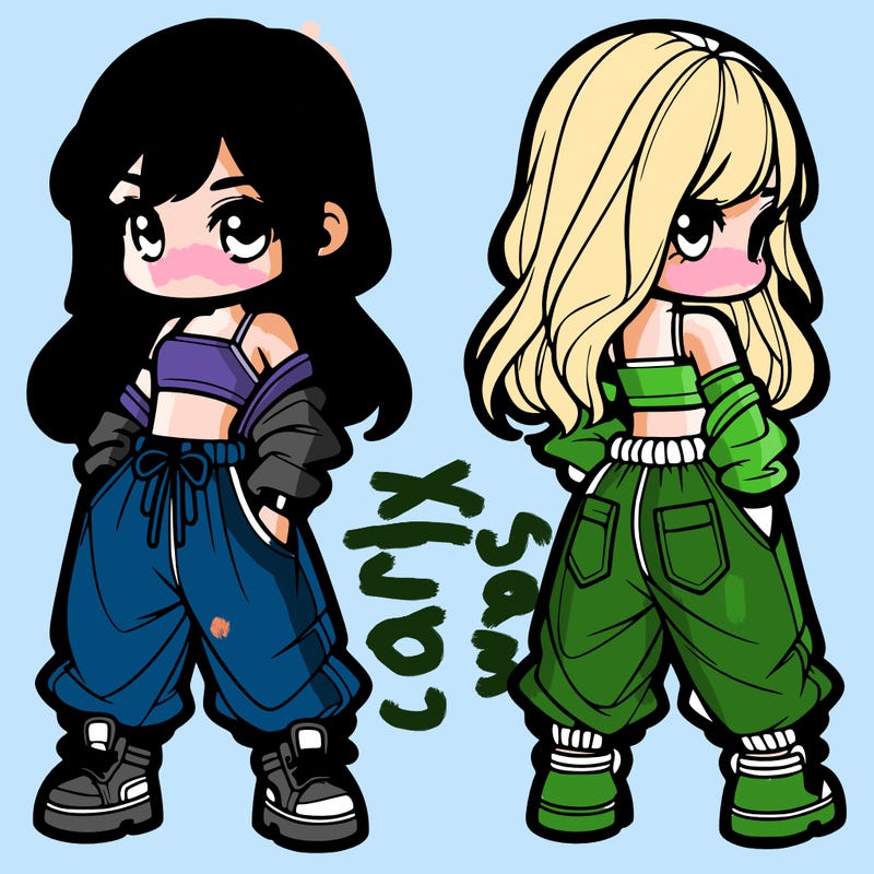 girl in crop top and baggy pants