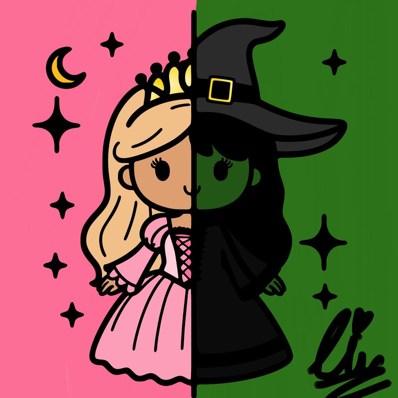 split princess and witch