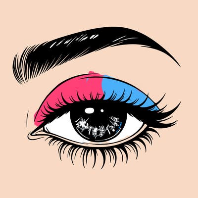 eye closed realistic