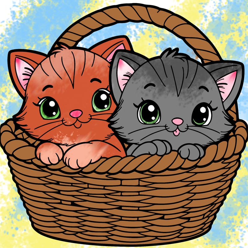 kittens in a basket