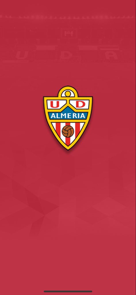 UD Almería - Official App - Écusson du club UD Almeria sur l'écran de démarrage de l'application