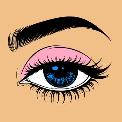 eye closed realistic