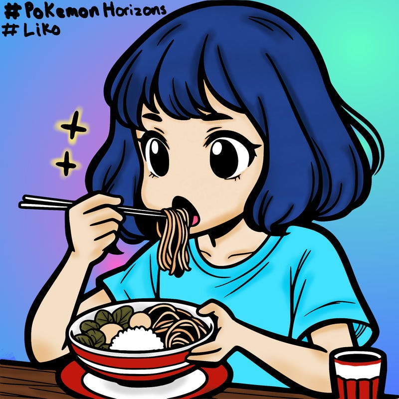 a girl eating food