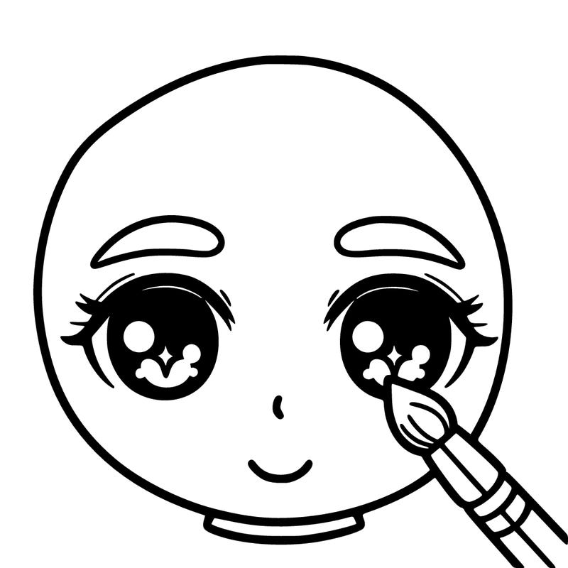 blank face to put makeup on