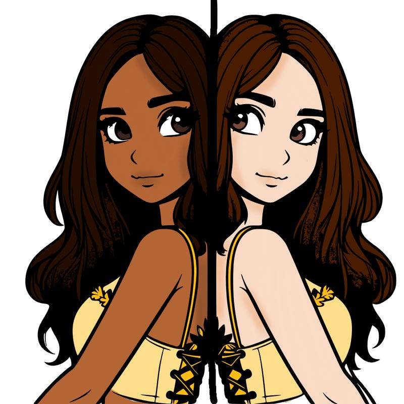 a realistic girl split