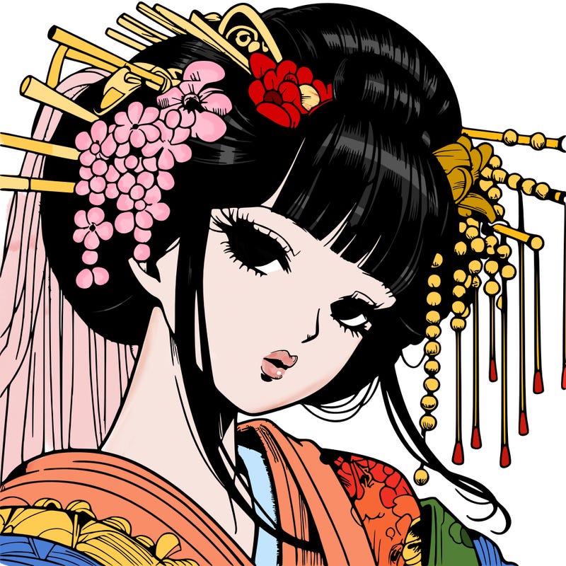 manga geisha detail