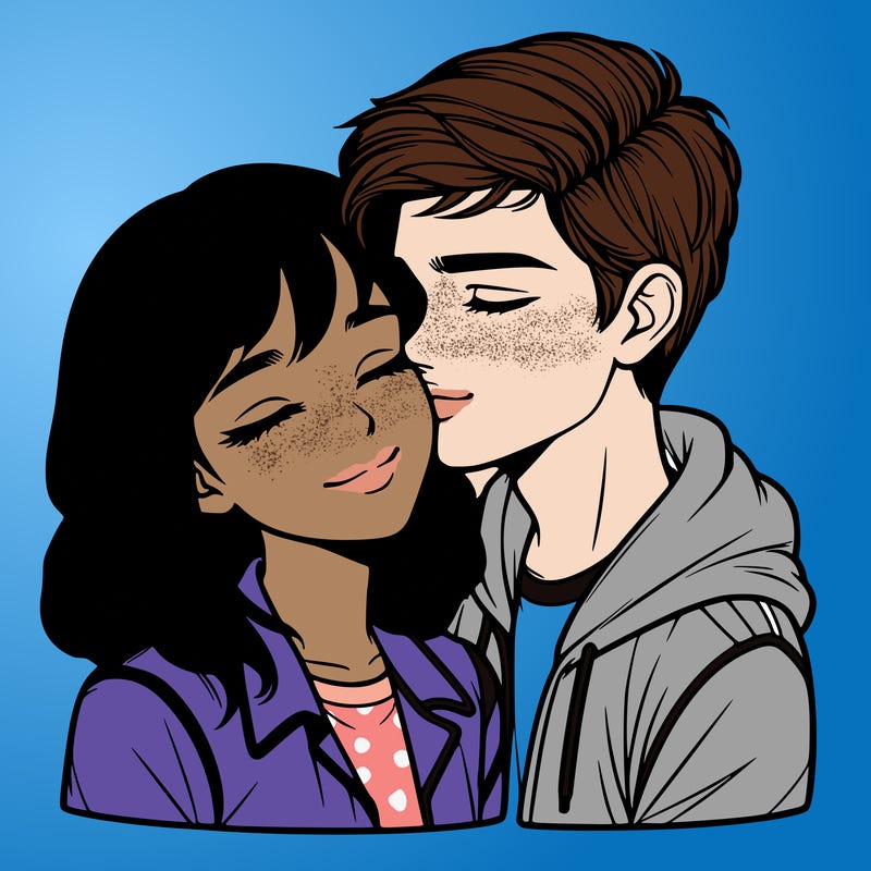 realistic girl and boy  love