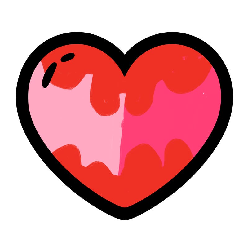a blank heart