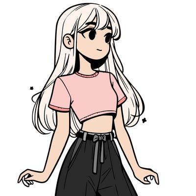 girl in a cute crop top