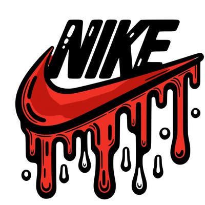 dripping nike logo